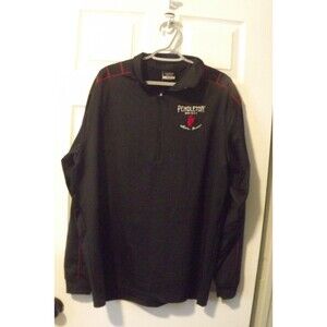 Nike Jacket Mens XL Black Dri Fit Quarter Zip Warm Up Pullover Pendleton Whiskey
